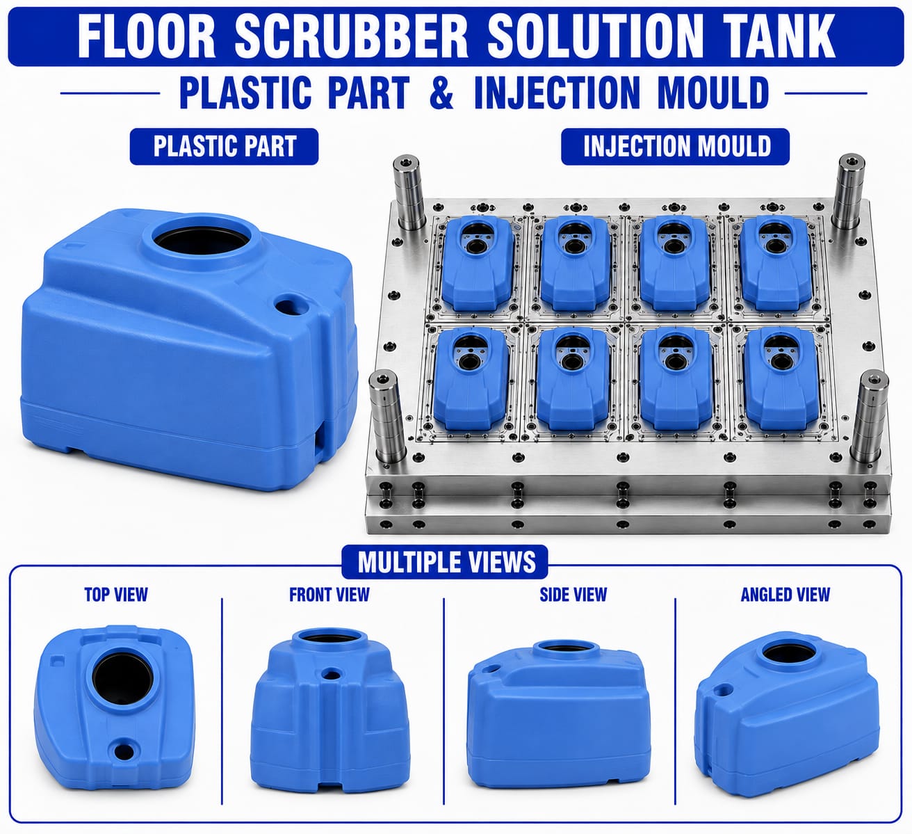 Floor Scrubber Plastic Solution Tank Mould and Moulding Service